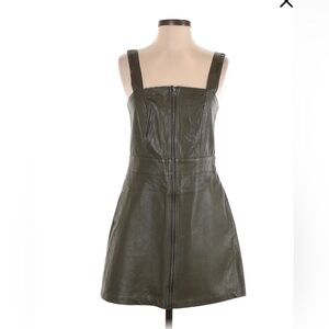 Wild Fable Olive Green Leather Dress